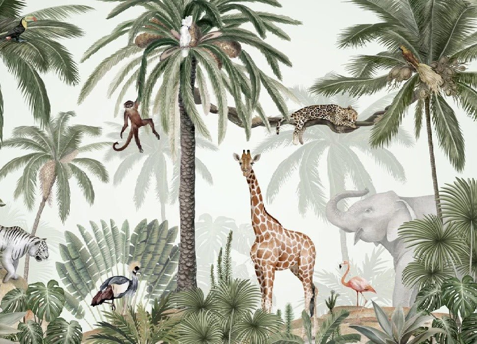 Papier peint enfant jungle paisible, XXL, tendance