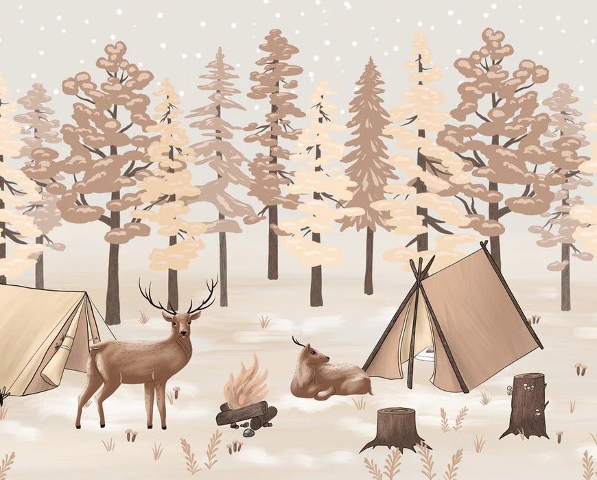 Papier peint enfant scandinave féérie suédoise