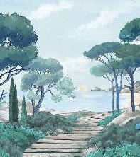 Papier peint balade dans les calanques, XXL, tendance