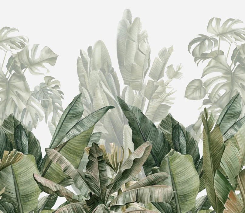 Panoramic green banana wallpaper