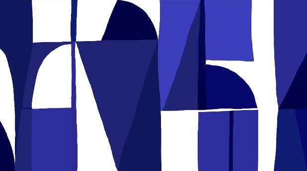 Papier peint Memphis style bleu