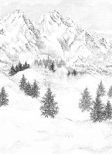 Papier peint montagne sommets de Chamonix