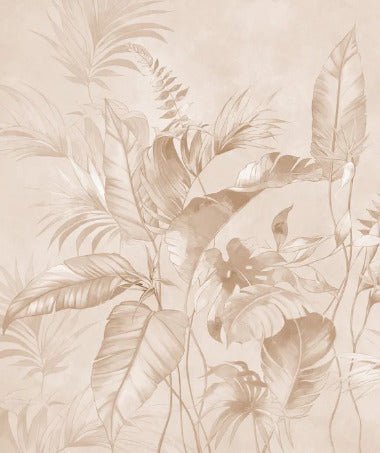 Papier peint élégante jungle poudrée, XXL, tendance