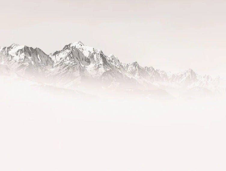 Papier peint matin brumeux Mont Blanc