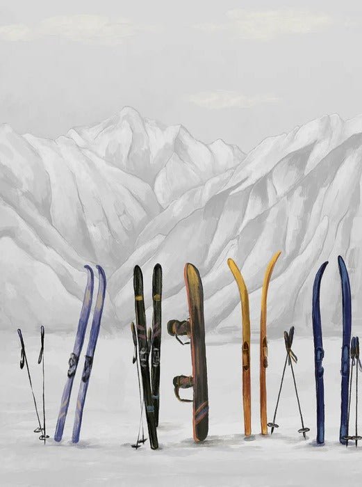 Papier peint ski à Courchevel, XXL, tendance