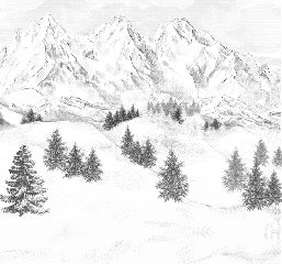 Papier peint montagne sommets de Chamonix