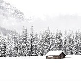 Papier peint panoramique chalet en montagne, XXL, tendance