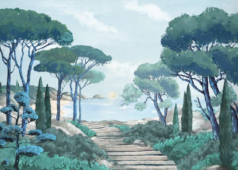 Papier peint balade dans les calanques, XXL, tendance