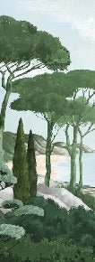 Stroll in the calanques wallpaper green