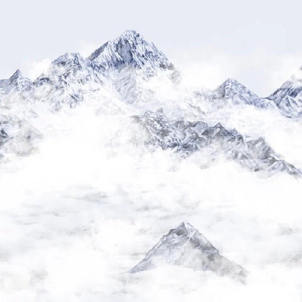 Papier peint Mont Everest bleu