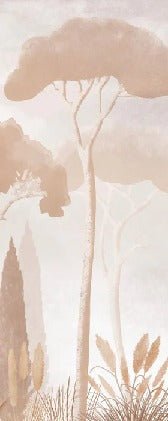 Papier peint sépia cyprès pins, XXL, tendance