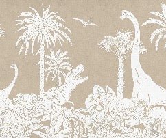 Papier peint dinos monochrome beige