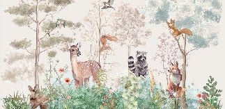 Papier peint chambre enfant nature magique beige, XXL, tendance