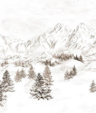 Papier peint montagne massif des Alpes