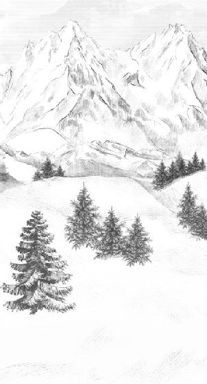 Papier peint montagne sommets de Chamonix