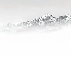 Papier peint Mont Blanc dans la brume noir et blanc, XXL, tendance