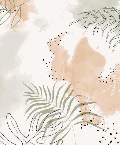 Papier peint panoramique aquarelle végétale