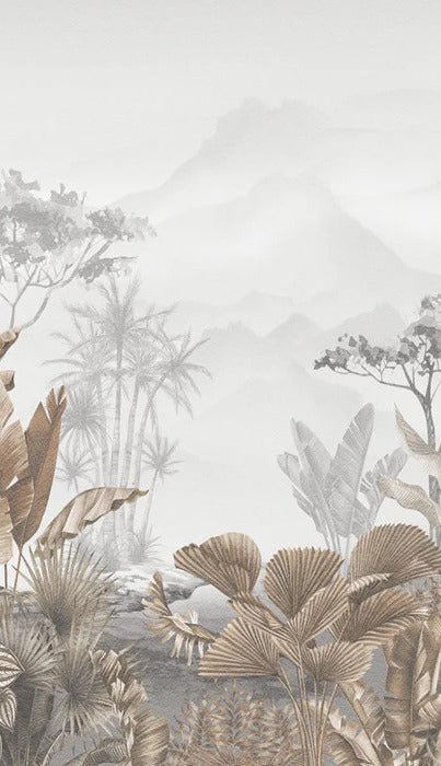 Papier peint tendance tropical sepia