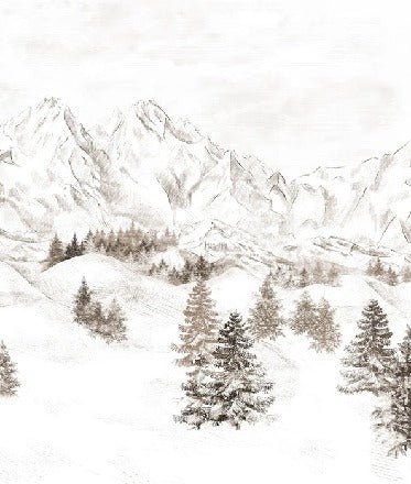 Papier peint montagne massif des Alpes