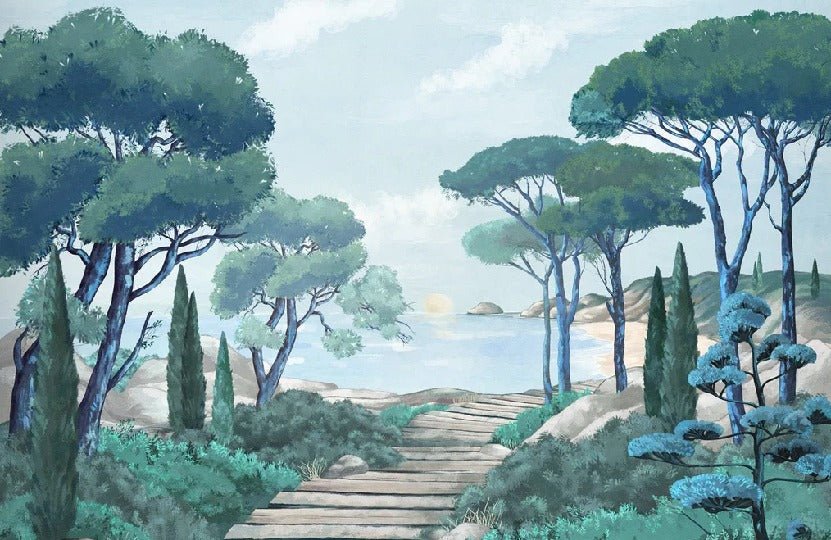 Papier peint balade dans les calanques, XXL, tendance