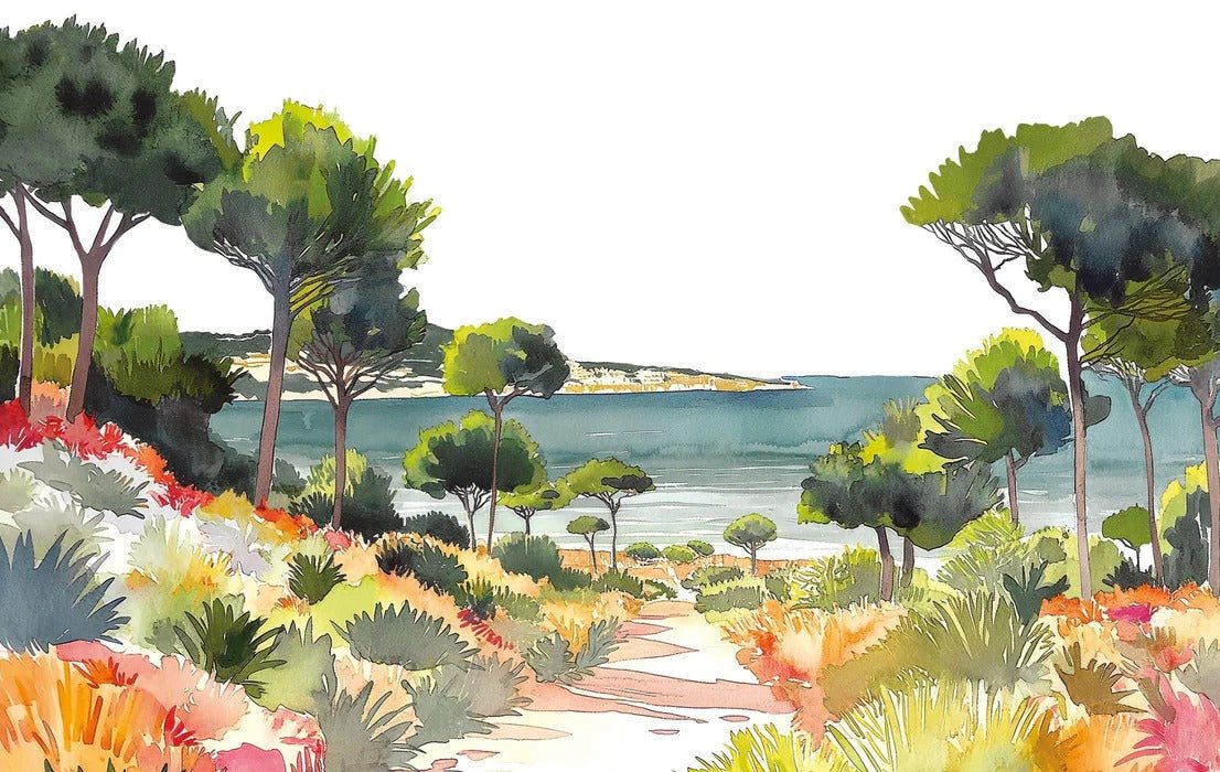 Panoramic summer air wallpaper