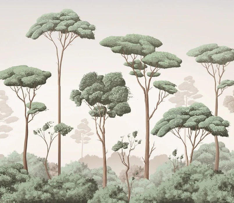 Pine forest breeze wallpaper