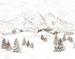 Papier peint montagne massif des Alpes, XXL, tendance