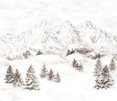 Papier peint montagne massif des Alpes, XXL, tendance