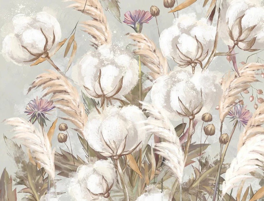 Papier peint panoramique fleur coton, XXL, tendance