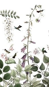 Papier peint fille douceur mauve