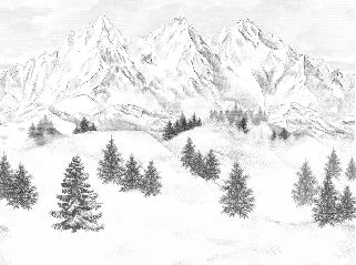Papier peint montagne sommets de Chamonix