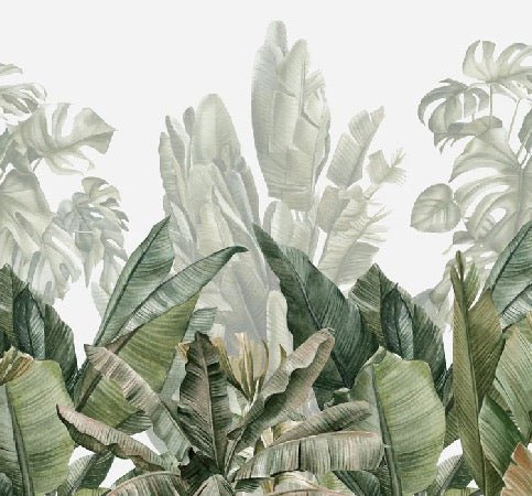 Papier peint panoramique bananier vert, XXL, tendance