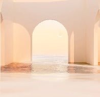Papier peint panoramique design sunset arch, mural concept, tendance