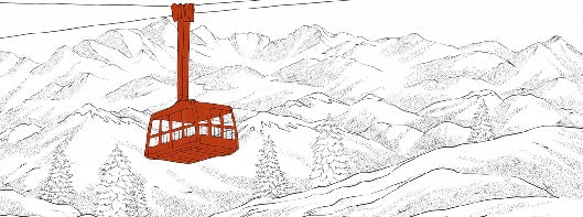 Papier peint La Plagne télécabine rouge, XXL, tendance