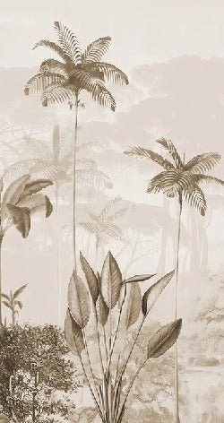 Papier peint panoramique jungle eden sépia, XXL, tendance