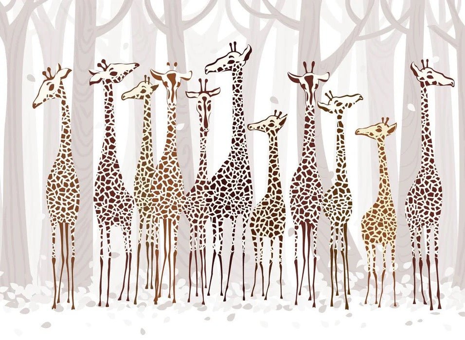 Papier peint Élégantes Girafes