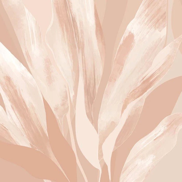 Papier peint étoffe florale nude
