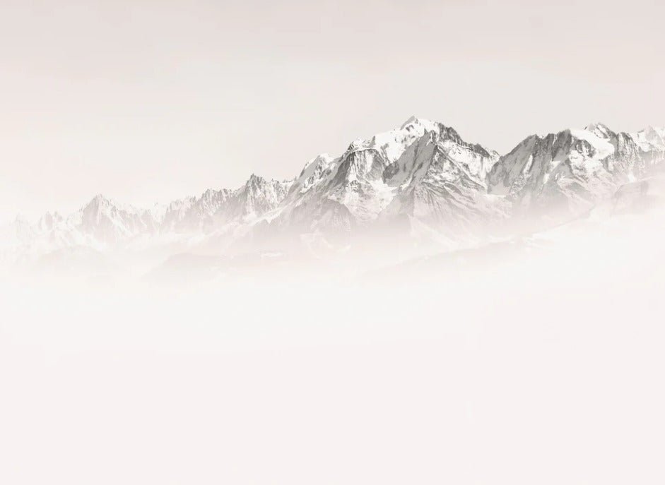 Papier peint matin brumeux Mont Blanc