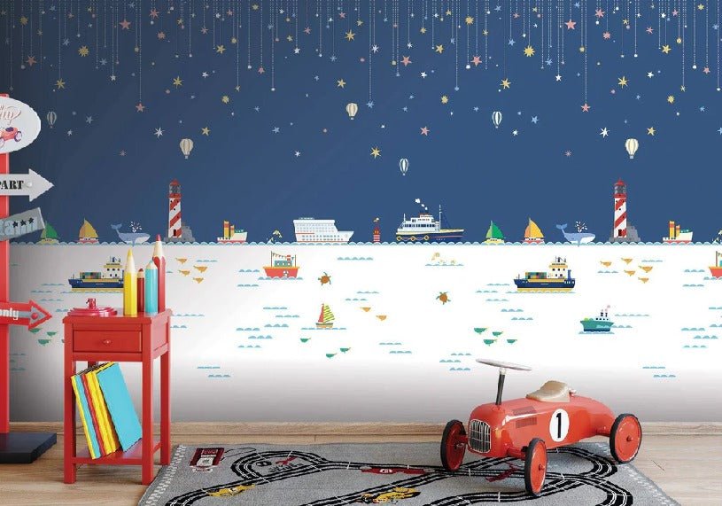 Papier peint enfant mer bateau océan, XXL, tendance