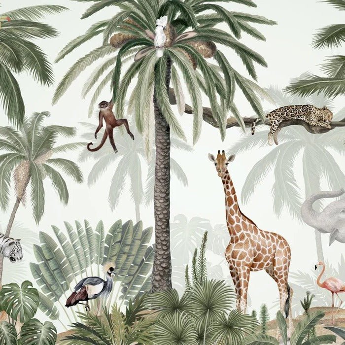 Papier peint enfant jungle paisible