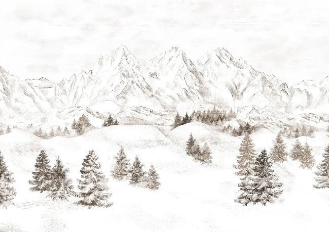 Papier peint montagne massif des Alpes, XXL, tendance