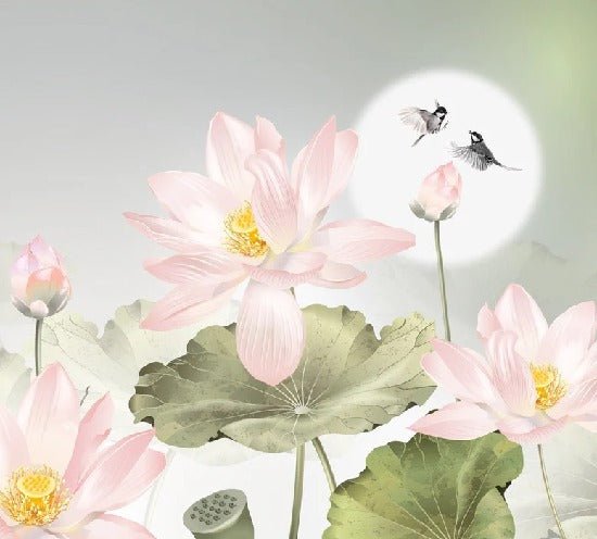 Papier peint orchidée floral romantique