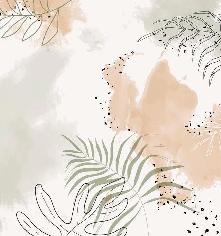 Papier peint panoramique aquarelle végétale
