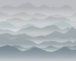 Papier peint panoramique cimes mist