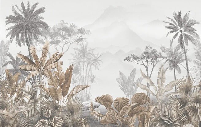 Papier peint tendance tropical sepia