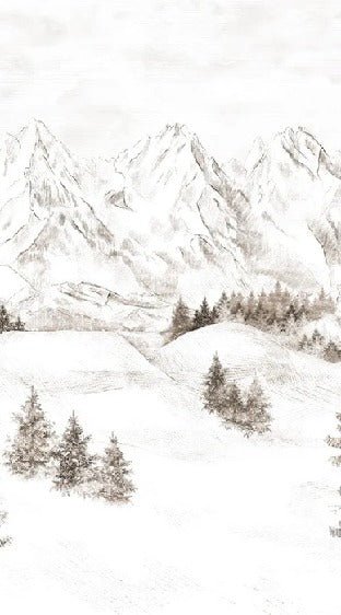 Papier peint montagne massif des Alpes