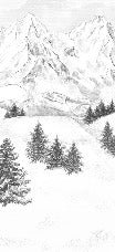 Papier peint montagne sommets de Chamonix