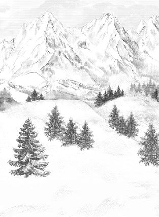 Papier peint montagne sommets de Chamonix
