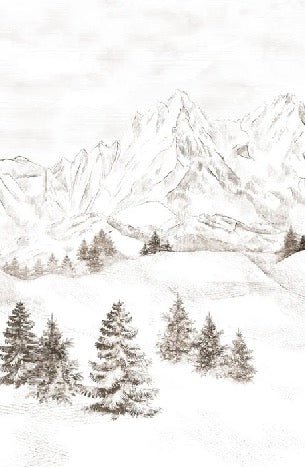 Papier peint montagne massif des Alpes