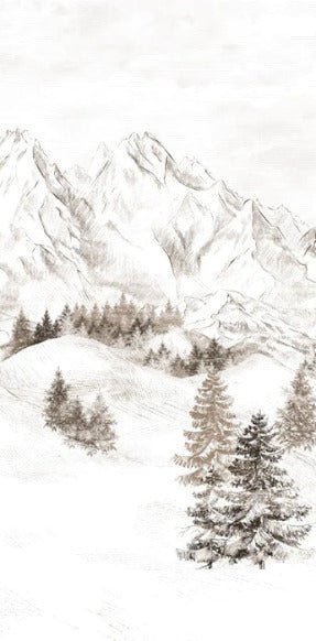 Papier peint montagne massif des Alpes